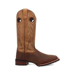 NEW DAN POST. men's cullen leather western boot in dark brown/tan